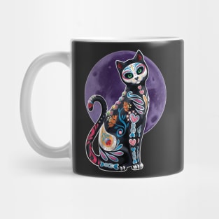 skull cat Mug